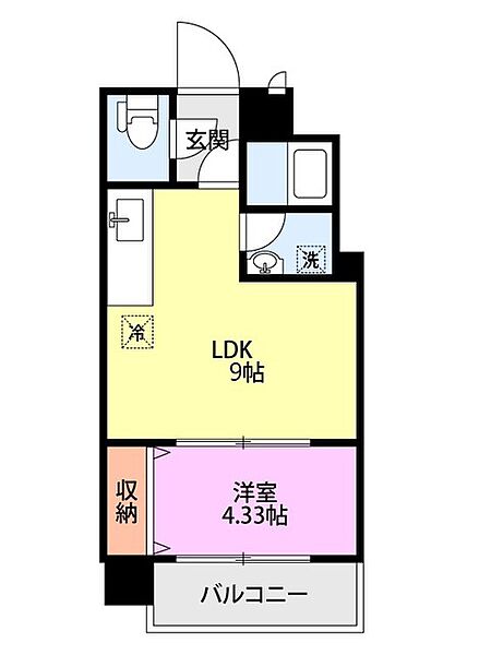 ハプナミナミハマ 501｜新潟県新潟市中央区南浜通１番町(賃貸マンション1LDK・8階・32.26㎡)の写真 その2