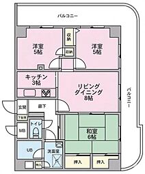 クレール湘南 3LDKの間取図画像