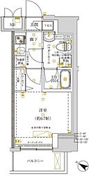 クラリッサ新川崎 1Kの間取図画像