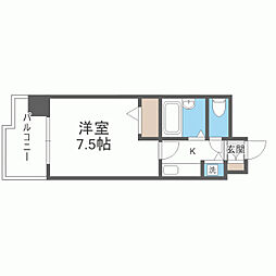 エルピス高宮駅前 1Kの間取図画像
