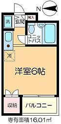 コスモ金町 ワンルームの間取図画像