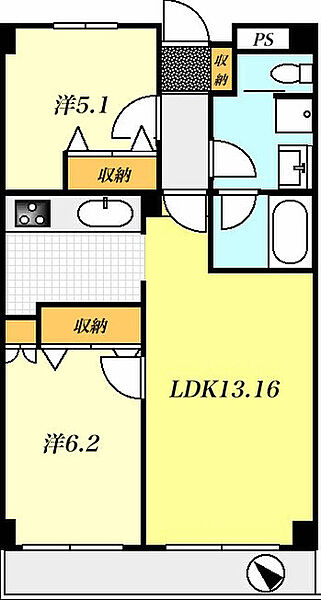 Ｔ－ｎｅｔ　リベラルシティハイツ 506｜埼玉県朝霞市北原２丁目(賃貸マンション2LDK・5階・55.68㎡)の写真 その2