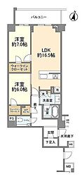 ブランズ渋谷常盤松 2LDKの間取図画像