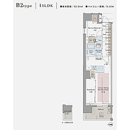 ラグゼナ八王子寺町 1SLDKの間取図画像