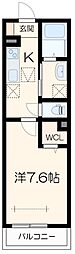 ラ・ルミエールII 1Kの間取図画像