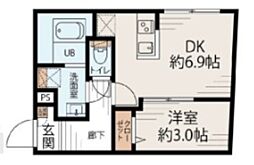CASALUXE大島 1DKの間取図画像