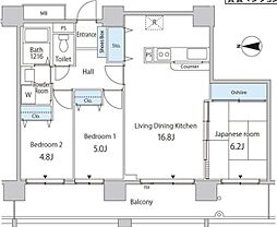 セルリアンホームズ勝どき 3LDKの間取図画像