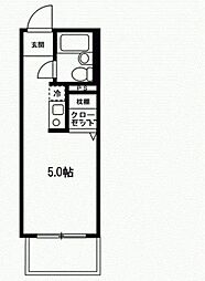 アヴェニール高野台 ワンルームの間取図画像