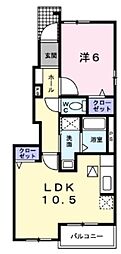 ルックス・ベリターティス 1LDKの間取図画像