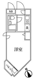DOM二子新地 ワンルームの間取図画像