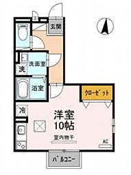 クレール ワンルームの間取図画像