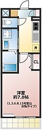 グランシャリオ 1Kの間取図画像
