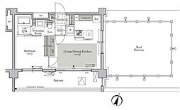ParkCube西ヶ原STAGE 1LDKの間取図画像