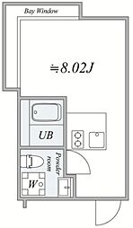 trias268 1階ワンルームの間取り