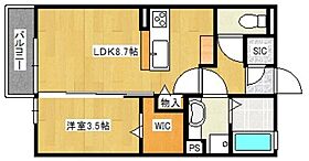 オリーヴァ東櫛原　Ａ棟 205 ｜ 福岡県久留米市東櫛原町503（賃貸アパート1LDK・2階・33.39㎡） その2