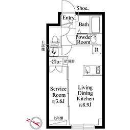 タスキsmart西大井 1階1LDKの間取り