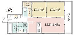 (シニア限定)ヘーベルヴィレッジ藤沢1丁目～藤沢陣屋小路レジ 2LDKの間取図画像