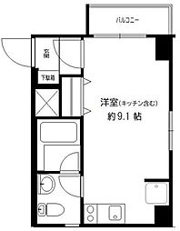 F.パークレジデンス東神奈川ANNEX ワンルームの間取図画像