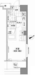 パークハビオ西新宿 ワンルームの間取図画像