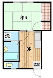 ハイツイシザワ 1DKの間取図画像