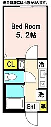 川崎市多摩区生田6丁目アパート 1Kの間取図画像