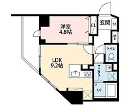 ミルーナヒルズD駒込 6階1LDKの間取り