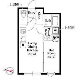 メモラ西馬込 1LDKの間取図画像