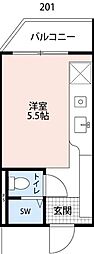 deco ワンルームの間取図画像