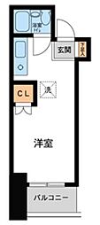 コスモ・ヒロ南台 ワンルームの間取図画像