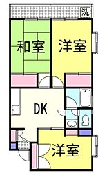 ベルシャンブル弐番館 3DKの間取図画像