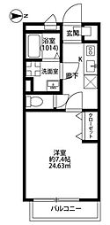 Amour武井 1Kの間取図画像
