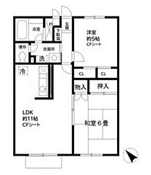 メゾネットプラザ南柏3 2LDKの間取図画像