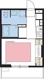リブリ・花見堂 1Kの間取図画像