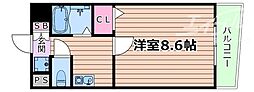 クリアコート・Uパート5 1Kの間取図画像
