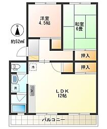 間取図画像 2LDK