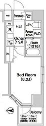 コンフォリア浅草橋DEUX 1Kの間取図画像