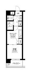 シティスクエア恵比寿 1DKの間取図画像