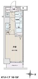 エスティメゾン錦糸町2 1Kの間取図画像
