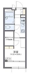 レオパレスタウニー下連雀 1Kの間取図画像
