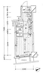 パークウェル千駄木駅前 1Kの間取図画像