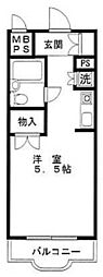 朝日阿佐谷プラザ ワンルームの間取図画像