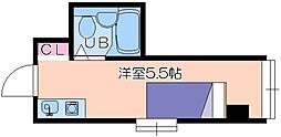 昭和グランドハイツ第2菅栄 ワンルームの間取図画像