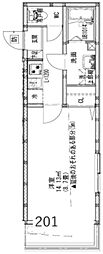 Lien 1Kの間取図画像