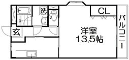 コーポフォレスト 1DKの間取図画像