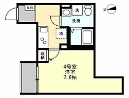 相模原市緑区橋本4丁目アパート 1Kの間取図画像