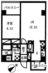 ヴォアラクテ西早稲田 1LDKの間取図画像