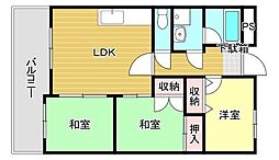 ケイエル姪浜 3LDKの間取図画像