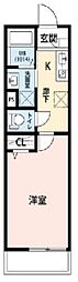 Amour白楽 1Kの間取図画像