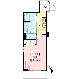 アルビレオ 1Kの間取図画像