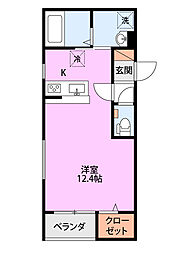 CRESTCOURT2 ワンルームの間取図画像